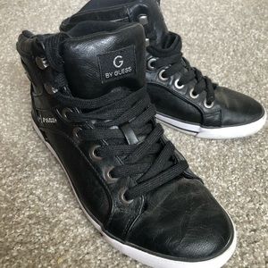 G bye Guess high top sneakers- black size 7.5